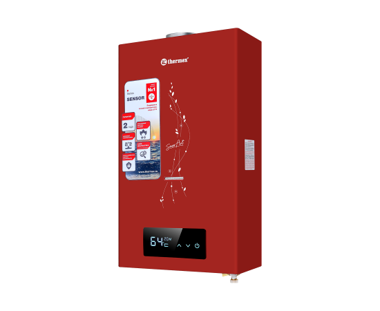 Водонагреватель газовый проточный THERMEX S 20 MD (Art Red)