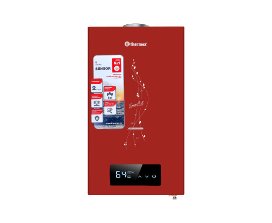 Водонагреватель газовый проточный THERMEX S 20 MD (Art Red)